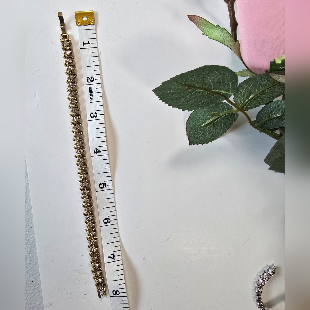 CZ Diamond tennis Bracelet "S" Style - Picture 3 of 7